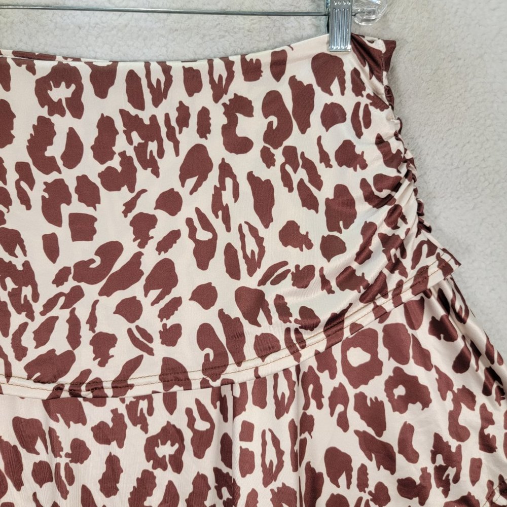 Order Plus Leopard Stretch NEW Pull On Asymmetrical Relaxed Flowy Fairy Skirt - Picture 11 of 16